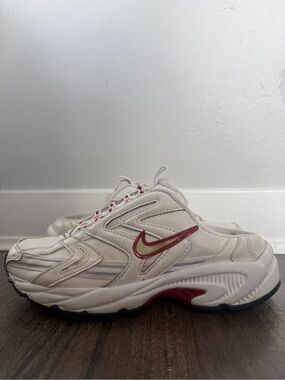 Nike Air Bakin Backless White Red Leather Sneakers EU 36.5 US 6